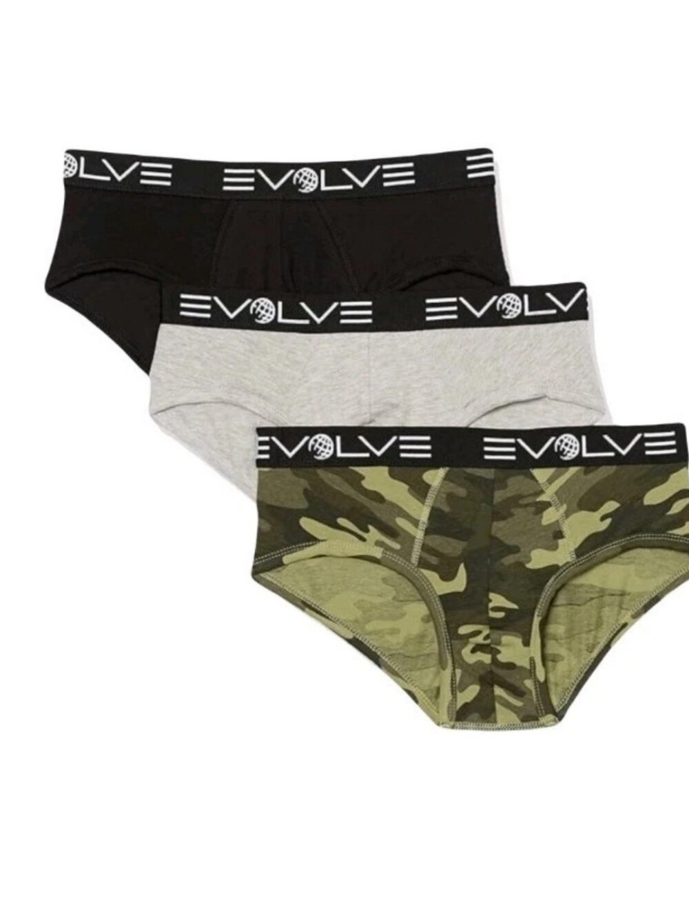 EVOLVE Men's Briefs Underwear - 3 Pack - Size M